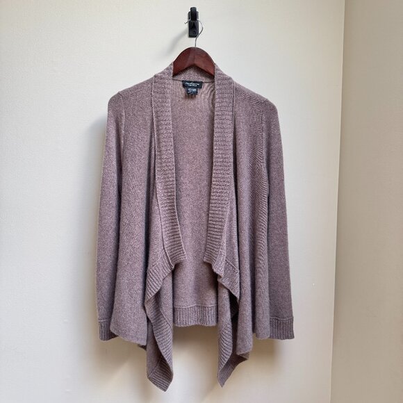 Lord & Taylor 100% Cashmere Drape Open Cardigan Sweater - Picture 1 of 7